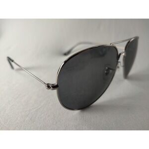 Shady Rays Polarized Aviator Sunglasses Gunmetal Frame Gray Smoke Lens Near Mint